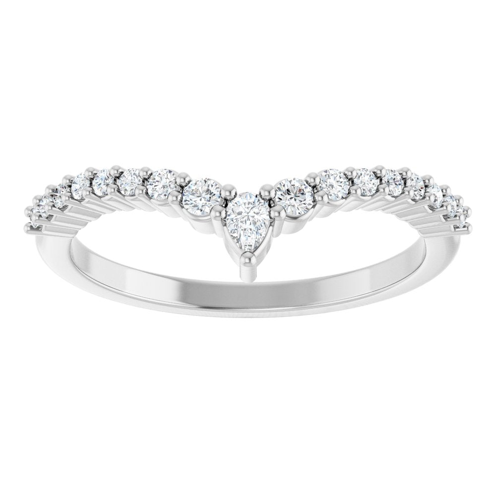 14K White Gold 1/4 CTW Lab-Grown Diamond Contour Band