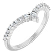 14K White 1/4 CTW Natural Diamond Contour Band