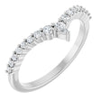 14K White Gold 1/4 CTW Natural Diamond Contour Band