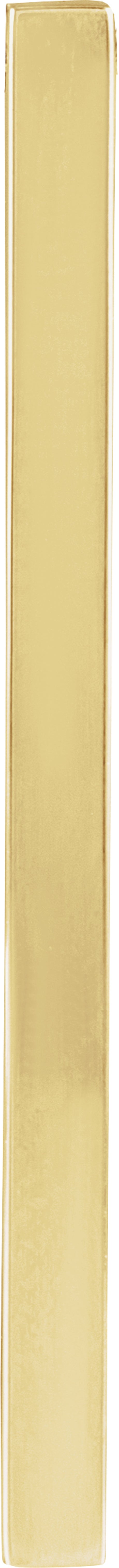 10K Yellow Gold Engravable Four-Sided Bar Pendant