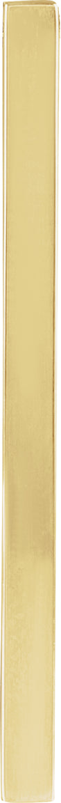 18K Yellow Gold-Plated Sterling Silver Engravable Four-Sided Bar Pendant
