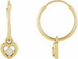 14K Yellow .06 CTW Natural Diamond Heart 17.7 mm Hoop Earrings