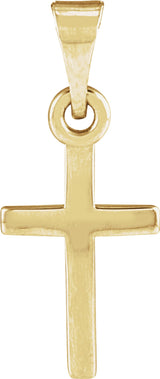 14K Yellow 14.5x9.7 mm Cross Pendant 