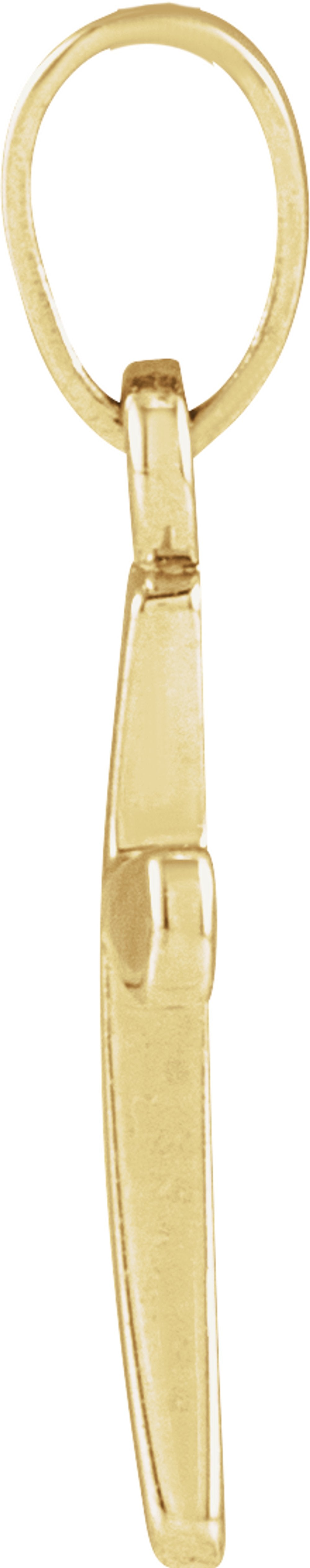 18K Yellow Gold-Plated Sterling Silver Cross Pendant