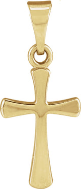 18K Yellow Gold-Plated Sterling Silver Cross Pendant