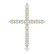 14K Yellow Gold 1/2 CTW Natural Diamond Cross Pendant