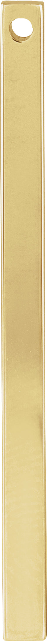 18K Yellow Gold-Plated Sterling Silver Engravable Four-Sided Bar Pendant