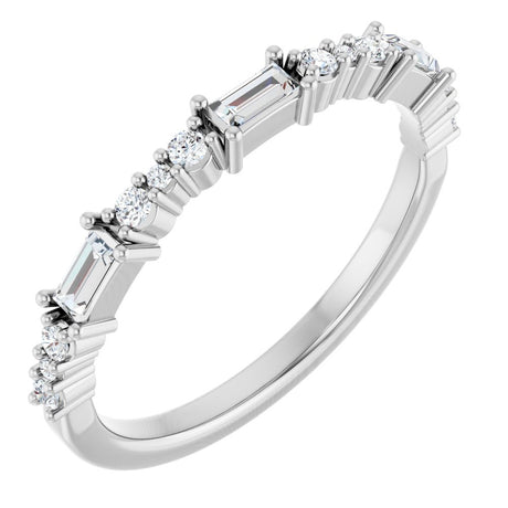 14K White 1/4 CTW Natural Diamond Anniversary Band