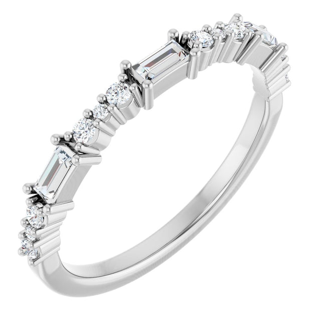 14K White 1/4 CTW Natural Diamond Anniversary Band