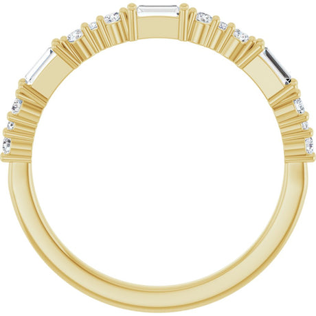14K Yellow 1/4 CTW Natural Diamond Anniversary Band