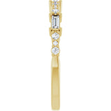 14K Yellow 1/4 CTW Natural Diamond Anniversary Band