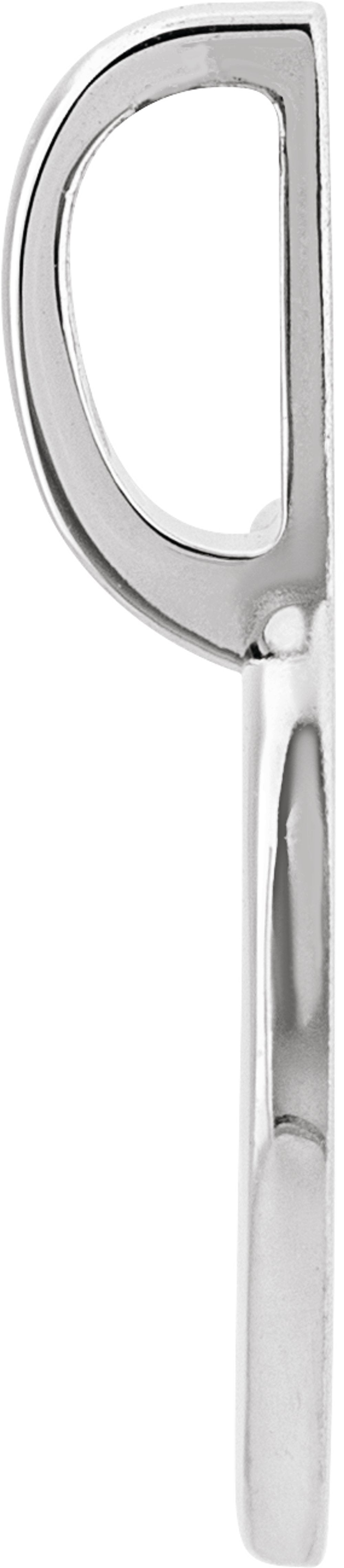 14K White Gold Engravable Heart Charm/Pendant