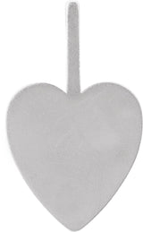 14K White Gold Engravable Heart Charm/Pendant
