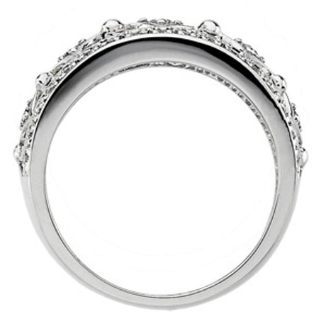 Platinum 3/8 CTW Natural Diamond Anniversary Band