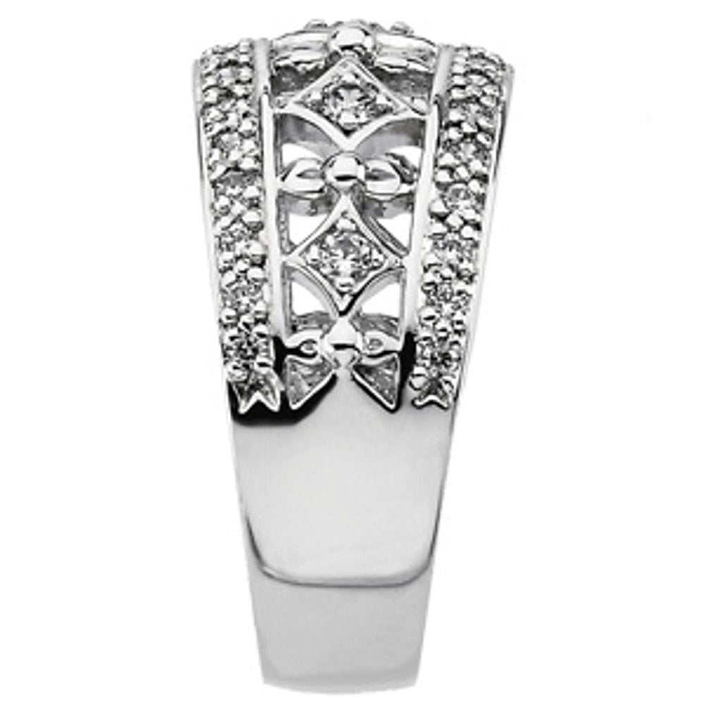 Platinum 3/8 CTW Natural Diamond Anniversary Band