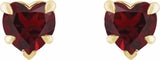 14K Yellow Natural Mozambique Garnet Stud Earrings