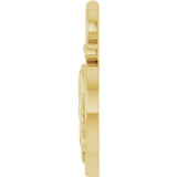 14K Yellow Gold 15.3x10.7 mm Vintage-Inspired Lock Pendant