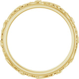 10K Yellow Gold 2.5 mm Sculptural Band Size 7
