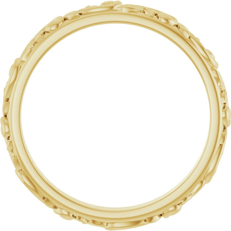 10K Yellow Gold 2.5 mm Sculptural Band Size 7
