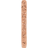 14K Rose Gold 2.5 mm Sculptural Band Size 7