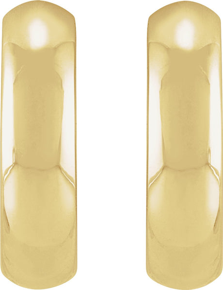 14K Yellow/White Gold Hinged 14.25 mm Hoop Earrings