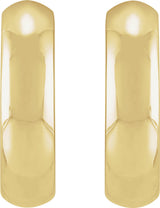 14K Yellow/White Gold Hinged 14.25 mm Hoop Earrings