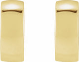 14K Yellow/White Gold 14 mm Hinged Hoop Earrings
