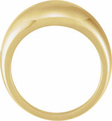 14K Yellow Gold 10 mm Dome Ring