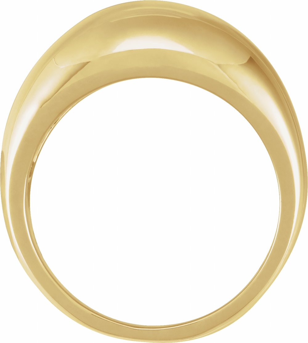 14K Yellow 12 mm Dome Ring