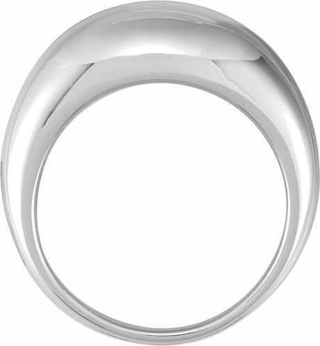 Sterling Silver 14 mm Dome Ring