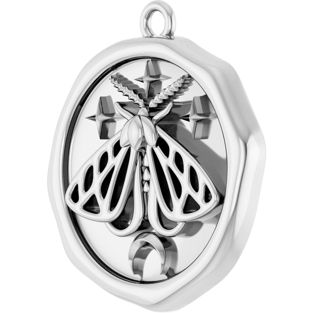 Sterling Silver Moth Spirit Animal Pendant