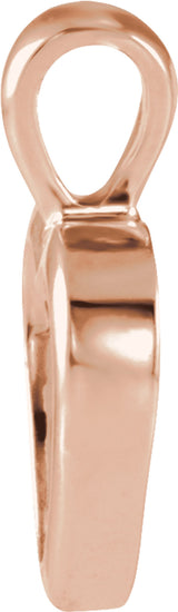 14K Rose Gold 15x10 mm Open Heart Pendant
