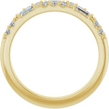 14K Yellow Gold 1/3 CTW Natural Diamond Double-Row Anniversary Band
