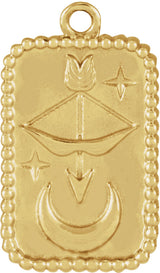 14K Yellow Bow and Arrow Dangle