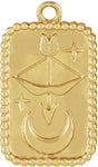 14K Yellow Bow and Arrow Dangle