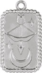 14K White Bow and Arrow Dangle