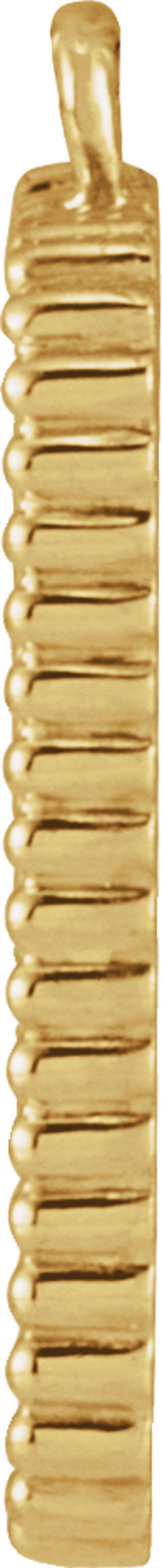 14K Yellow Bow and Arrow Dangle