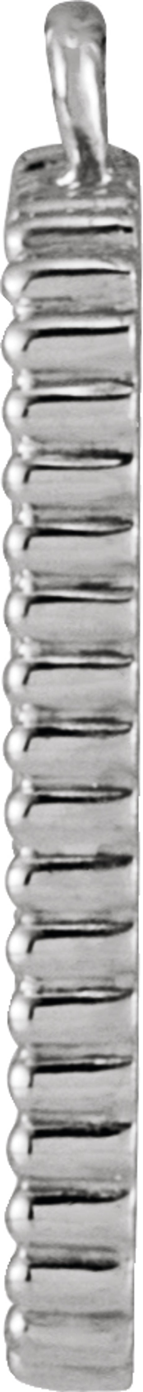 14K White Bow and Arrow Dangle