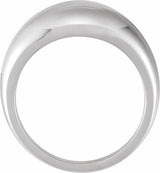 14K White 10 mm Dome Ring