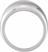 14K White Gold 10 mm Dome Ring