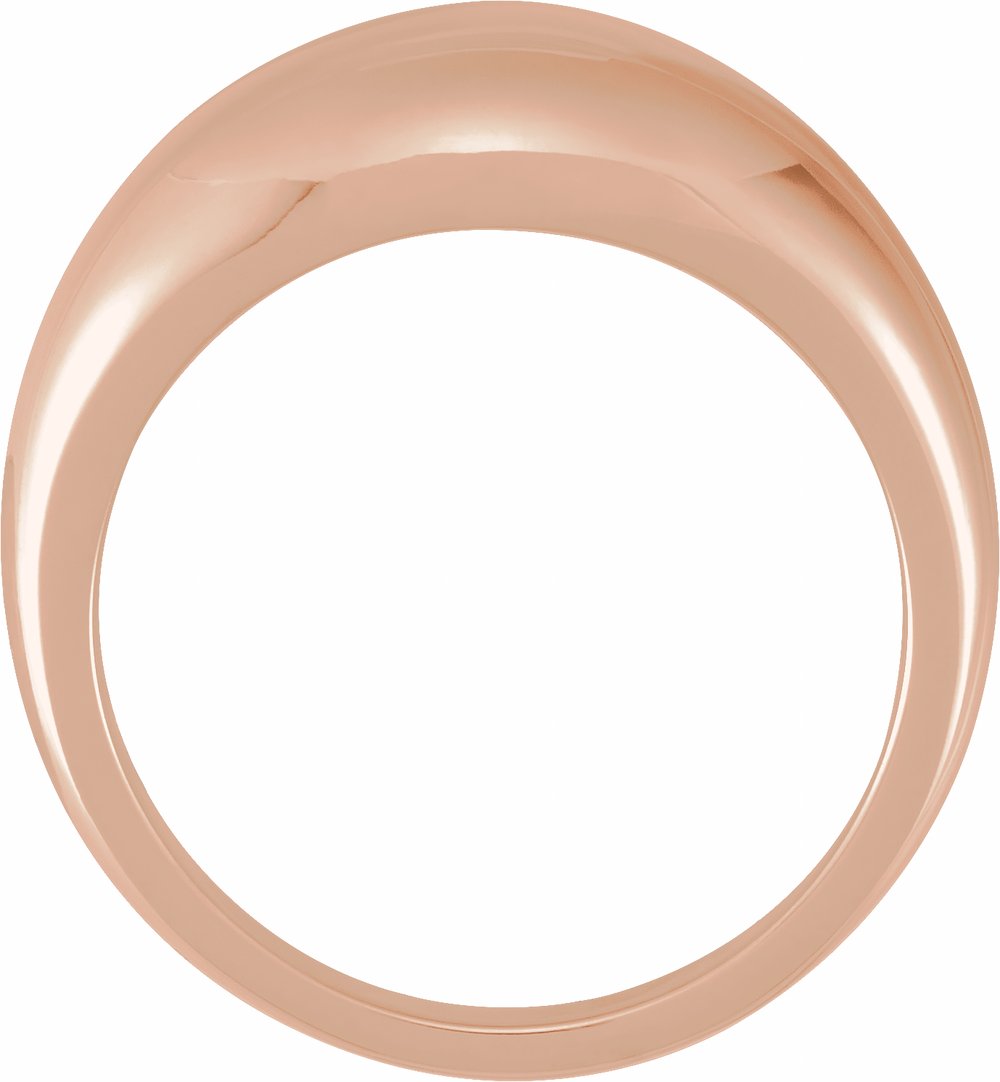 14K Rose 10 mm Dome Ring