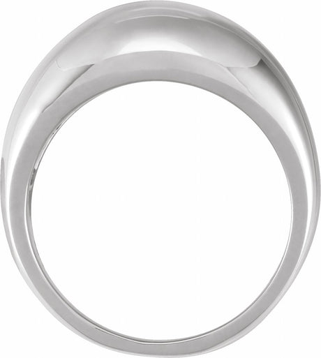 Sterling Silver 12 mm Dome Ring