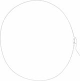 14K White 1 mm Adjustable Threader Box 16-22" Chain