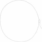 14K White Gold 1 mm Adjustable Threader Box 16-22" Chain
