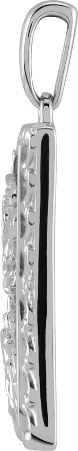 Sterling Silver 19.8x15.9 mm St. Michael Medal