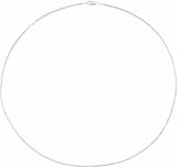 Rhodium-Plated Sterling Silver 1.25 mm Box 20" Chain