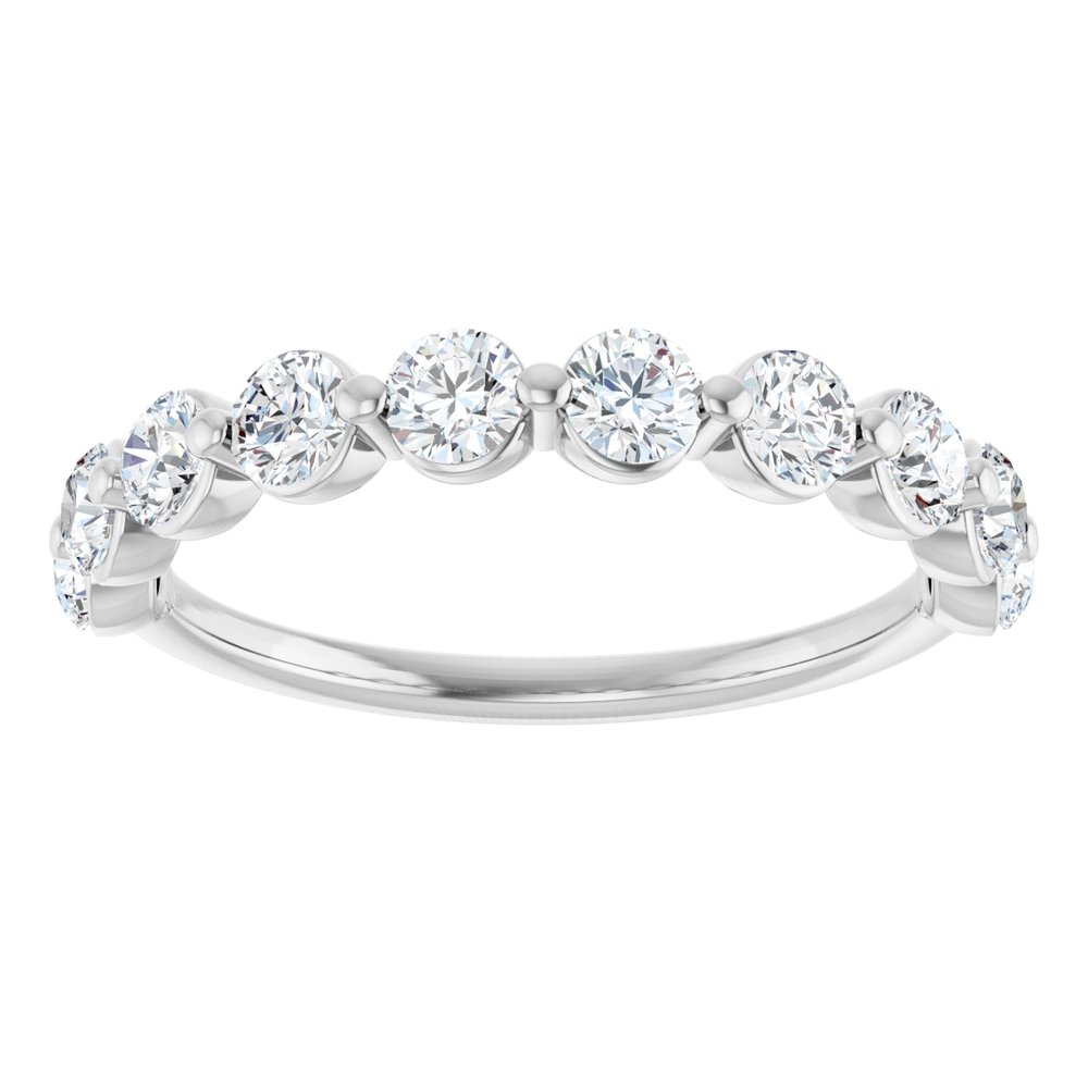 14K White 9/10 CTW Natural Diamond Anniversary Band