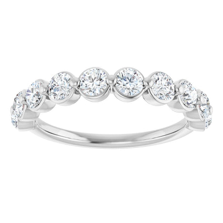 14K White Gold 9/10 CTW Natural Diamond Anniversary Band