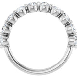 14K White Gold 1 CTW Lab-Grown Diamond Anniversary Band