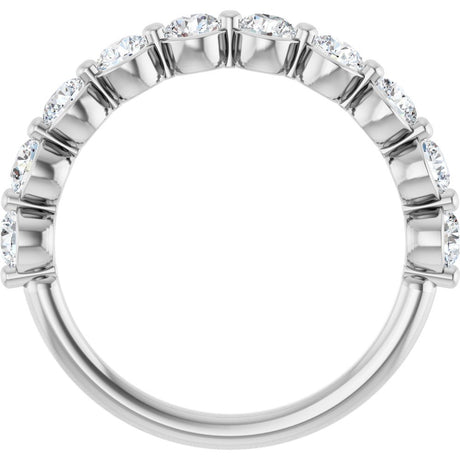 14K White Gold 9/10 CTW Natural Diamond Anniversary Band
